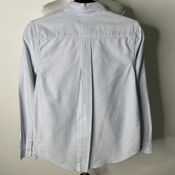 POLO Ralph Lauren Kid's Boy's Light Blue Button Down Striped Shirt Size Large - Picture 3 of 7